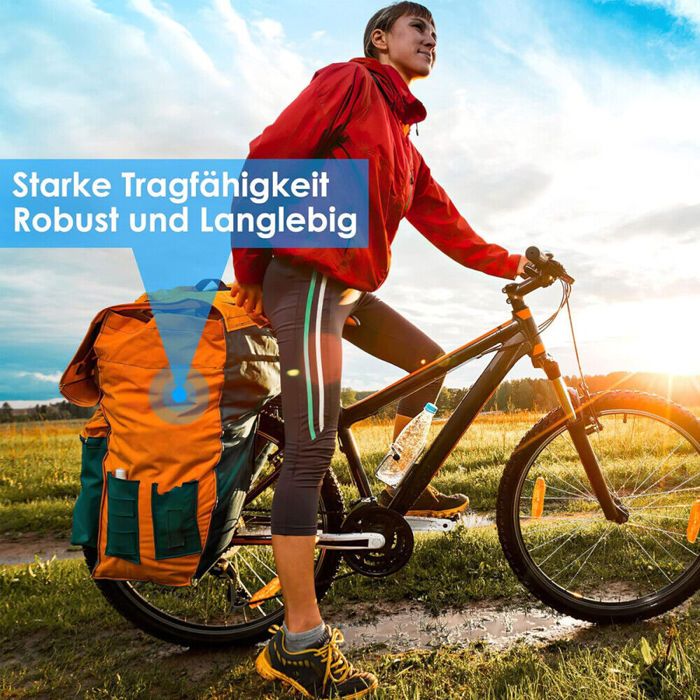 Porte-bagages SachsenRAD 3 En 1 – Universel Réglable Pour Vélos 24-29″, Aluminium, Charge 75kg, Réflecteur Inclus