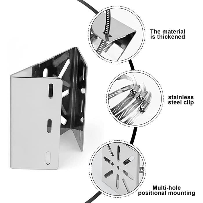 Lot De 2 Supports De Fixation Réglables Pour Caméra - Ouverture 3,5 Cm, Rotation 360°, Filetage 1/4 Pouce