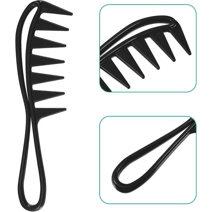19 dents dent large peigne démêlant Hairbrush résistant à la chaleur Grande  Scalp anti-statique Massage ABS coiffure Peigne Noir - Cdiscount  Electroménager