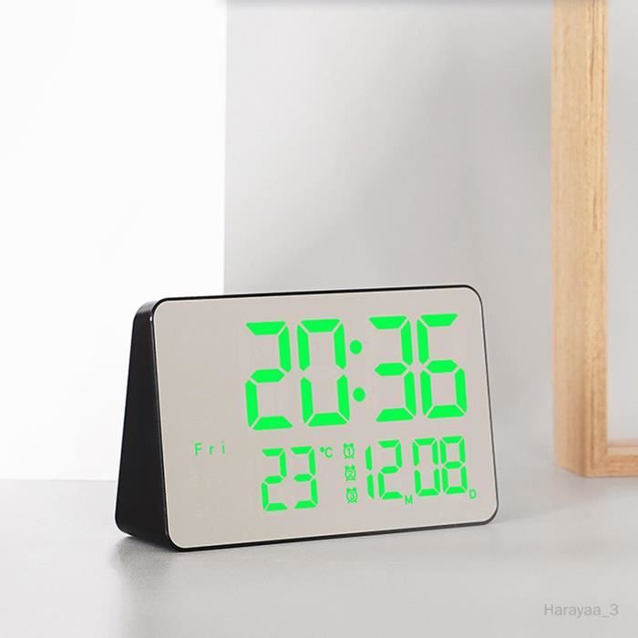 Horloge Murale NuméRique Affichage de la TempéRature et de L'Humidité