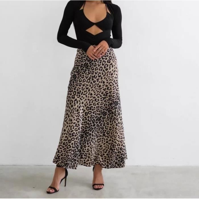 Une Jupe Longue Leopard Jupe ImprimÃ© LÃ©opard Jupe Trapèze Longue