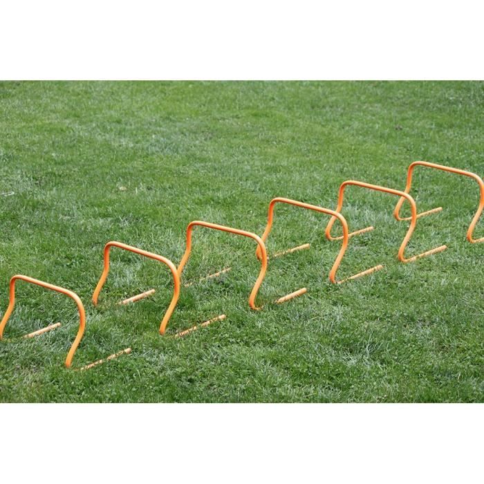 4 Haies D'Entraînement Agilité - 45x25x15 Cm, En PE, Pour Football, Athlétisme, Vitesse Et Coordination
