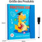 Madaco Puzzle Magnétique Fractions – Jeu Montessori Éducatif Dès 5 Ans, Pièces Colorées, Manuel Inclus, Cadeau Maths Ludique