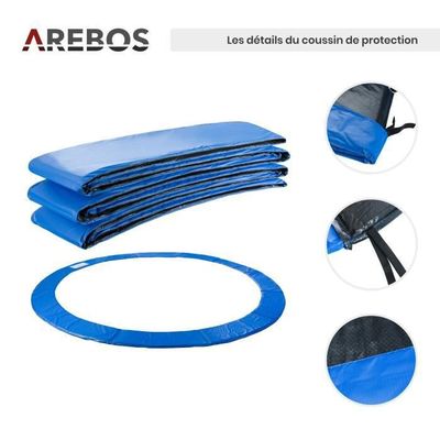 Coussin De Sécurité Trampoline ANCLLO - 101.6 Cm - Housse Imperméable Bleue