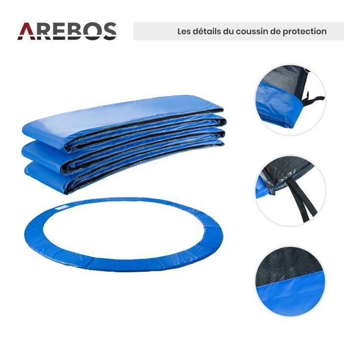 Coussin De Protection Pour Trampoline De Remplacement Trampoline Couverture Rembourrage Resistant Aux Intemperies Et Uv Anti Dechirure Colore 305 Cm 87781565