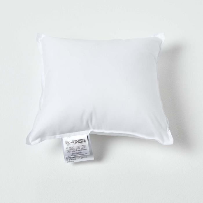 HOMESCAPES Coussin Garnissage Microfibre 35x35cm - Ultra Doux - Hypoallergénique - Fabriqué UK