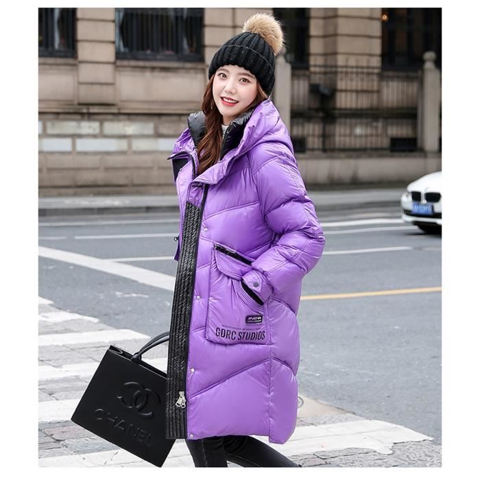 Manteau Femme Garder au chaud Ample Coton - Violet GOGOQ