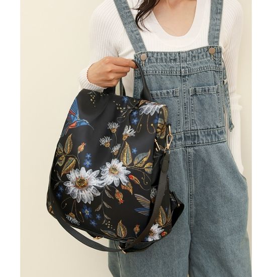 Balakaka Sac à Dos Femme Anti-vol 12L - Imperméable Et Élégant - Nylon - Sac 2 En 1 Dos Ou Bandoulière