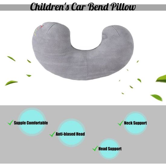 Repose-Tête Voiture Réglable 180° Avec Mousse Mémoire De Forme - Cale Tête Enfant Et Adulte Pour Voyage En Voiture