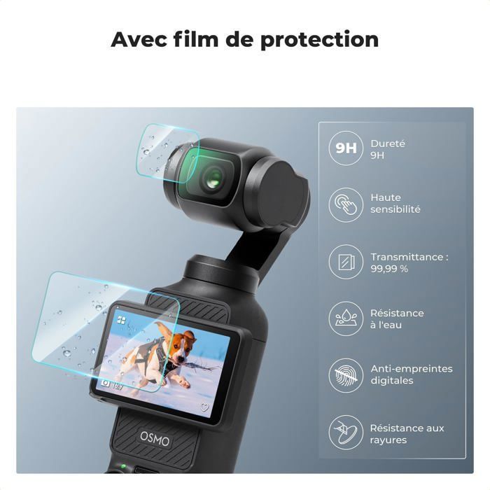 K&F Concept Coque Silicone + Films Verre Trempé 9H Pour GoPro Hero 13 Black – Protection Écran, Objectif, Courroie Anti-Perte