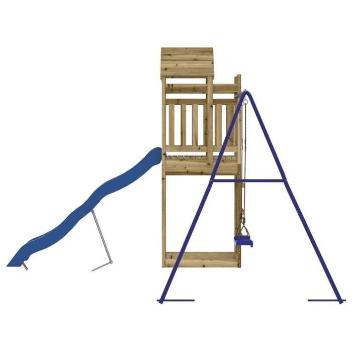Backyard Discovery Buckley Hill, Aire De Jeux en Bois | Portique Balançoire avec Mur d'escalade, Toboggan Et Balançoire, Bac À Sable | Cabane Exterieur Enfant, Jeux Exterieur, +3 Ans