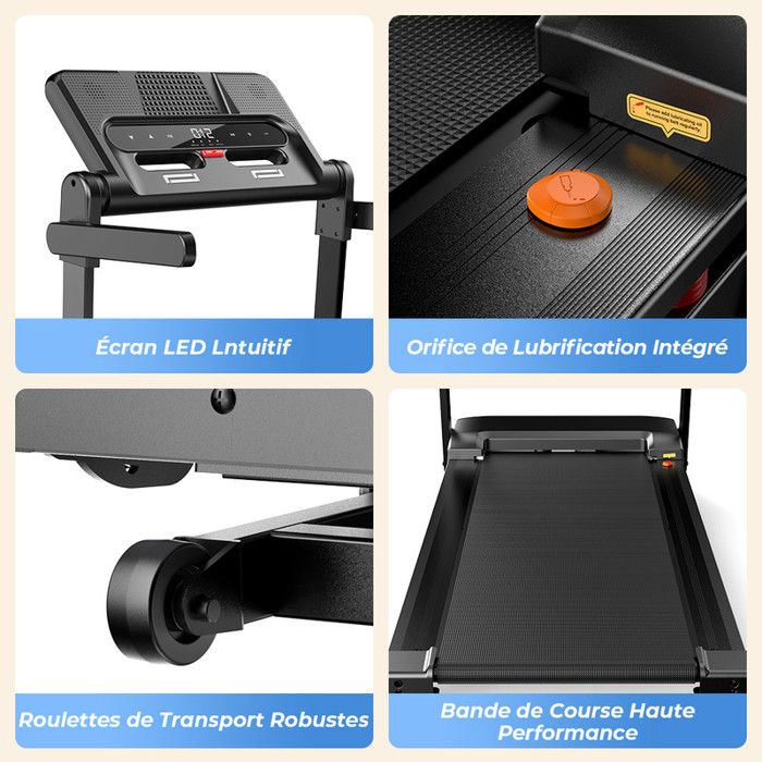 Tapis de Course, Pente automatique 15, Vitesse 112 km/h,Moteur 3.0HP — free download