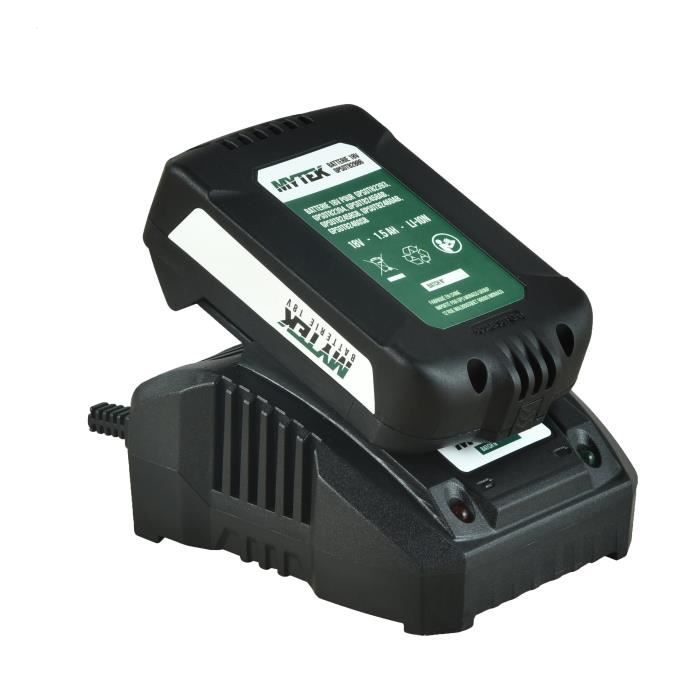 MYTEK Chargeur 18 V - 4 Ah (batterie vendue séparément)