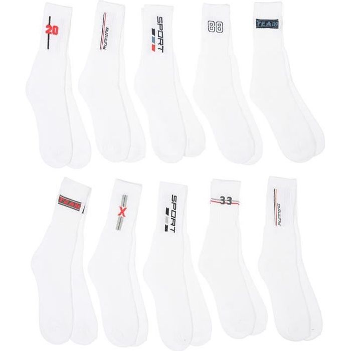 lot de 10 paires de chaussette de tennis