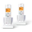 Téléphone fixe sans fil Alcatel F670 Duo Blanc-0