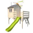 Maisonnette en bois sur pilotis avec toboggan pour enfants – JOSEPHINE - Soulet-0