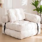 NHHF Canapé-lit Convertible 3 en 1,170 x 85 CM, Canapé Lit Pliant avec Accoudoirs,Fauteuil-lit Portable 1 Place pour salon,Chambre,Beige