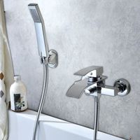 Robinet de baignoire cascade de salle de bain - Robinets de baignoire - Ensemble de douche avec douchette