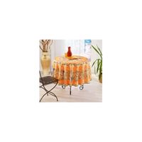 Nappe Provençale Rectangle ou Ronde Anti-Tâche Glycine 100% Polyester - orange - 180cm
