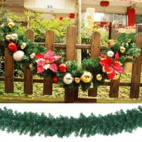 Guirlande de rotin de plante de simulation de Noël de 2,7 m, avec 300 branches, guirlande de décoration de maison de Noël