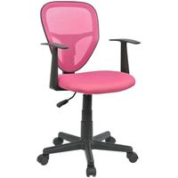 Chaise de bureau enfant - IDIMEX - STUDIO - Rose - Ergonomique - Roulettes