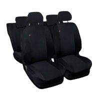 Lupex Shop Housses de siège auto compatibles pour Clio Hybrid Noir Noir
