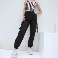 Pantalon de jogging pour femme en vrac Streetwear taille haute Pantalon cargoMulticolor
