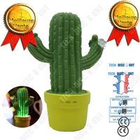 TD® Veilleuse cactus LED pour enfant forme ludique décoration intérieur extérieur cadeau solide léger utilisation simple
