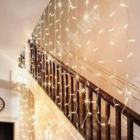 TD® Guirlande Rideau de Lumière 300 LED 3 m x 3 m- Lumineux LED 8 Modes Déco pour Soirée de Mariage Noël Blanc Chaud
