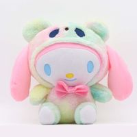 Sanrio Plushie Toys Poupée en peluche de 20 cm – Cinnamoroll Kuromi My Melody Pompompurin, ensemble de 4 pièces N°2