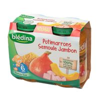 BLEDINA Petits pots Potimarrons semoule jambon - 2