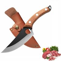 Couteau Cuisine Professionnelle,Couteau Boucher Professionnel,Couteau de Chef à Désosser Extra-Tranchant pour Barbecue Camping