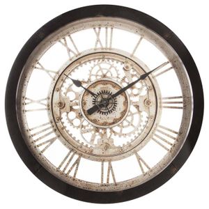 Horloge Murale Décorative ENCOFT 70x70 Cm - Fer, Style Minimaliste, Neuve