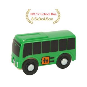 VOITURE - CAMION Autobus scolaire n ° 17 - Train magnétique en bois, Avion, Chemin de fer, Hélicoptère, Voiture, Camion, Acces
