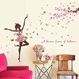 Decoration Murale Pour Bebe - Limics24 - Coloré Fleur Papillon Fée Fille  Tenir Parapluie Amovible Stickers - Cdiscount Maison