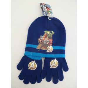 Taille 52 cm col et gants d'hiver Avengers TH4280 Bleu marine Ensemble chapeau 