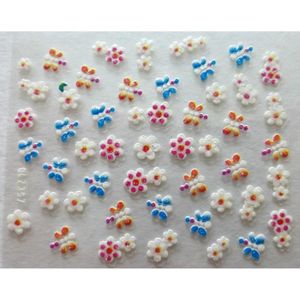 Stickers Autocollants Nail Art - Motifs Fleurs Multicolores - Pour Décorations Ongles - Neuf En Blister