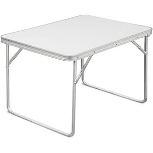 TABLE DE CAMPING | Table de Camping • 80x60x68 cm • Pliante • Aluminium-MDF Blanc | Table de Jardin, terrasse [237]