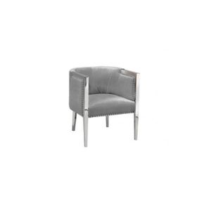 Fauteuil En Tissu Gris Anthracite Et Chrome Gent Achat