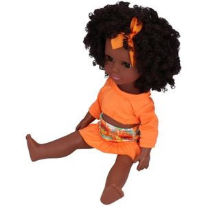 POUPÉE Tbest Poupée fille noire 14in bébé Reborn poupée africaine fille noire poupée réaliste bébés fille enfant cadeau