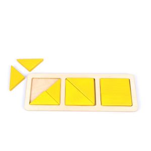 JEU D'APPRENTISSAGE BSM - Les carrés et triangles système Montessori