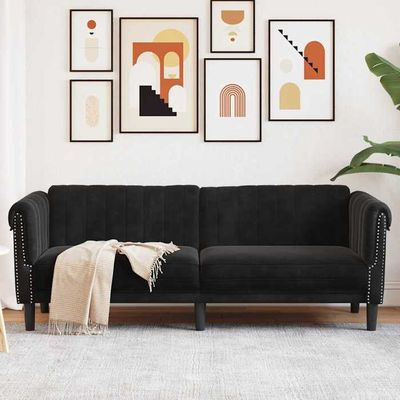Fauteuil Relaxant Moderne VidaXL - Chaise De Salon Avec Accoudoirs Et Dossier Rembourré, Noir Tissu