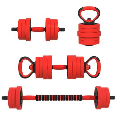 Set D'haltères Réglables 25 Kg – Barre Courbée Et Poids Avec Revêtement