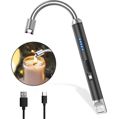 Briquet à arc électrique rechargeable avec câble USB, coupe-vent, sans