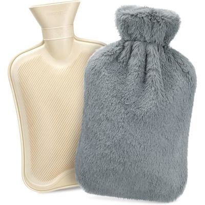 Bouillotte En Caoutchouc Avec Housse En Peluche Douce - 1000 Ml