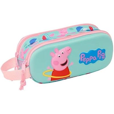 Safta Trousse Triple Real Madrid - Bleue Marine, Idéale École, 22x3x12 Cm