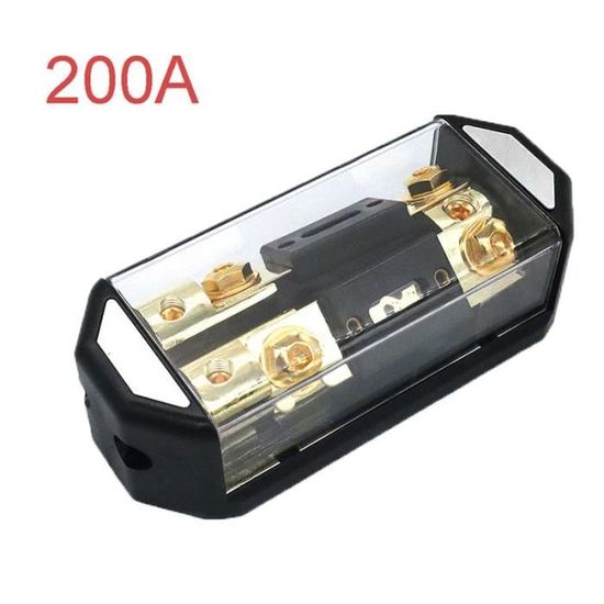 Garosa Porte-fusibles De Camion 2 Pièces 200A 48V Porte-fusibles Avec 4 Pièces Bornes 4