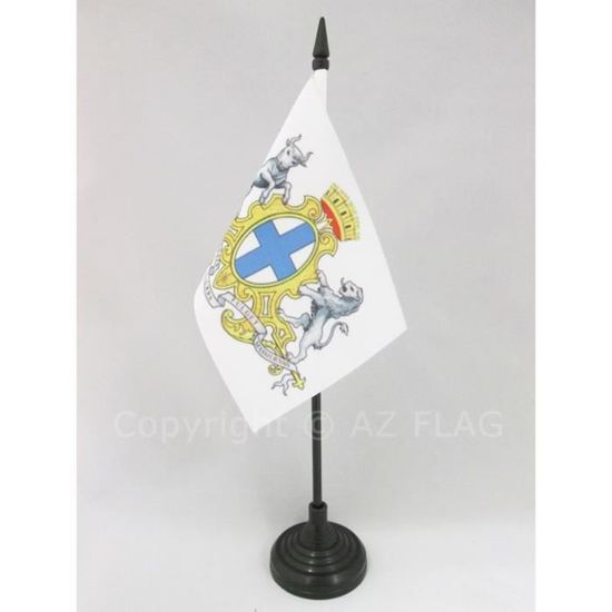 Drapeau Marseille Avec Armoiries – Qualité Supérieure, Polyester 110g/m², 40x60 Cm – Résiste Au Soleil Et à L’eau