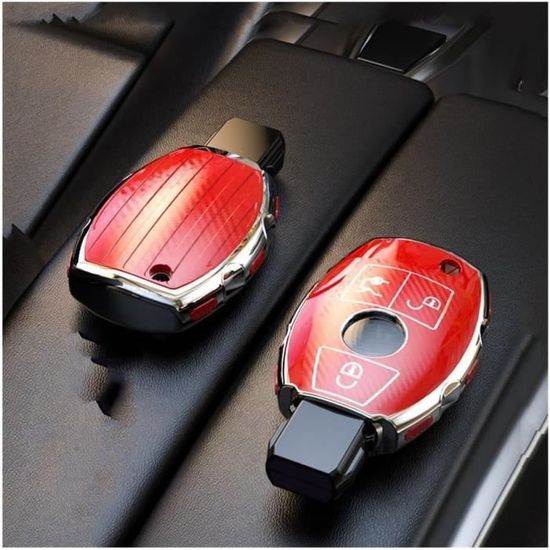 Coque De Protection Clé Voiture Mercedes Ontto - TPU Souple Design Doré Beige
