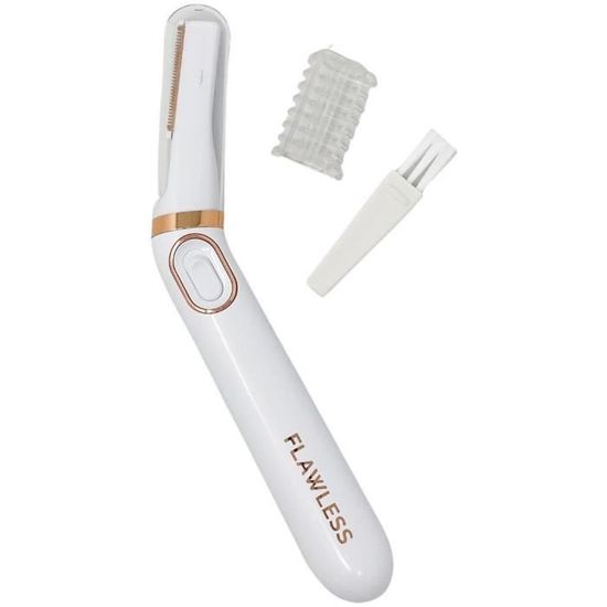 Mini Tondeuse Précision - Sourcils, Maillot, Nez, Oreilles - Blanc - Sans Fil à Piles - Neuf